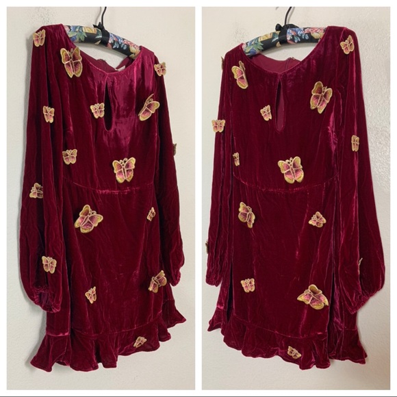 NWT For Love & Lemons Papillon Appliqué Dress - Picture 5 of 10